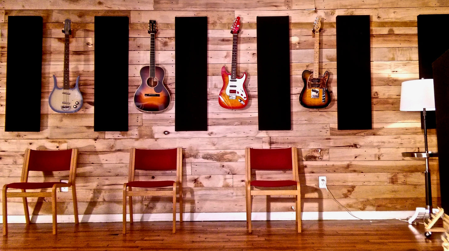 Acoustic Panels (Set of 4) Black - 4ftx1ftx2.5in