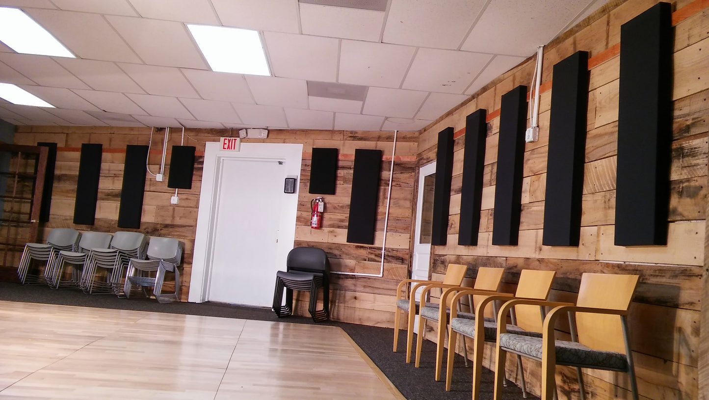 Acoustic Panels (Set of 4) Black - 4ftx1ftx2.5in