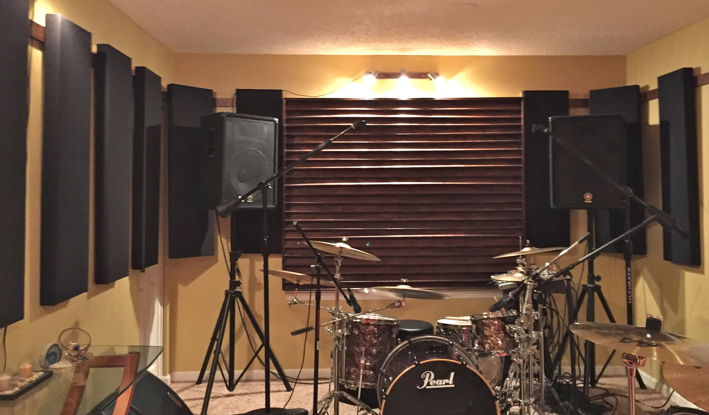 Acoustic Panels (Set of 4) Black - 4ftx1ftx2.5in