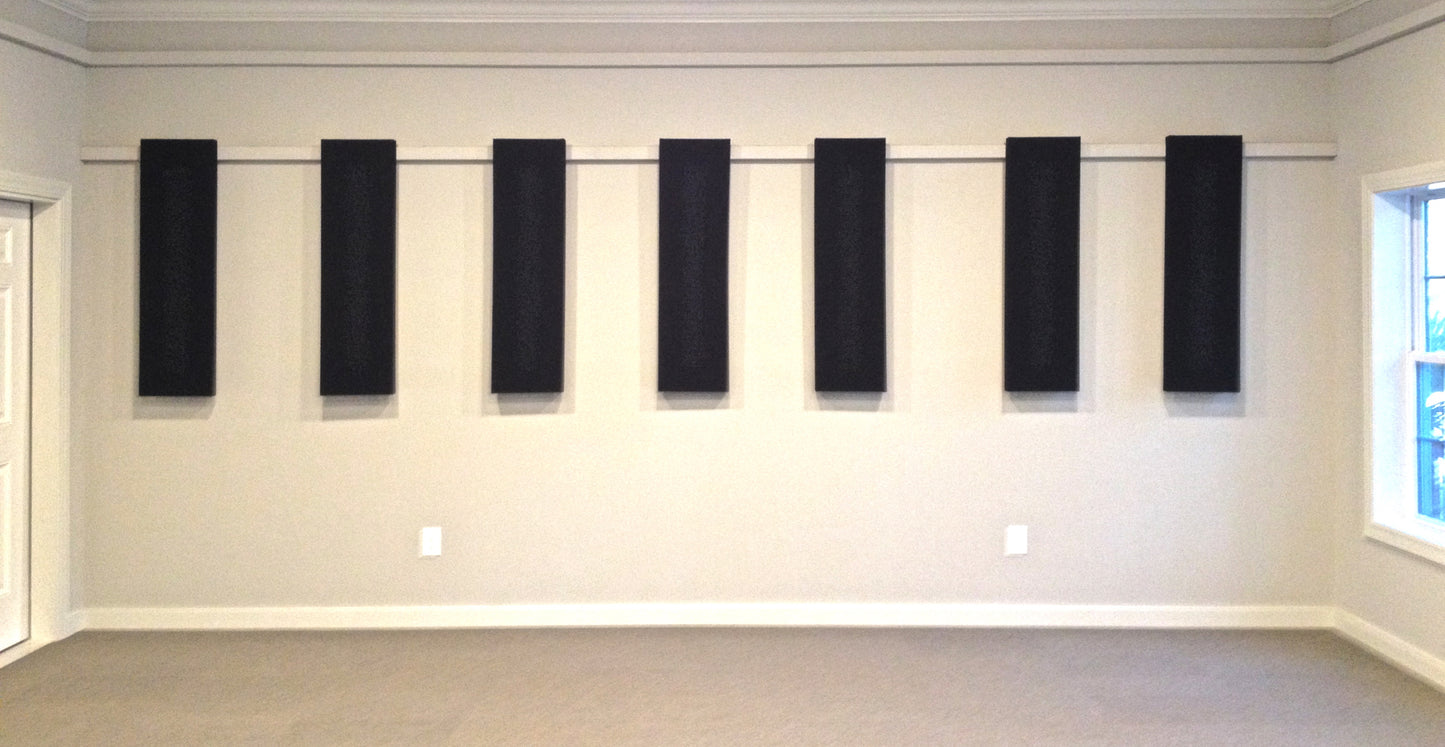 Acoustic Panels (Set of 4) Black - 4ftx1ftx2.5in