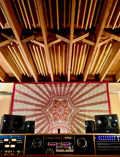 Column Slat Diffusers (Pair) | Premium Wood Sound Diffuser Set - Golden Pecan