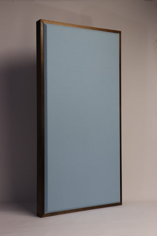 ACOUSTIC PANEL - SKY BLUE & RED MAHOGANY FRAMED