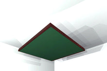 CEILING BAFFLE -  Hunter Green & Red Mahogany