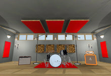 CEILING BAFFLE -  Cool Red & Special Walnut